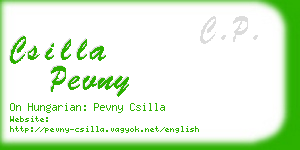 csilla pevny business card